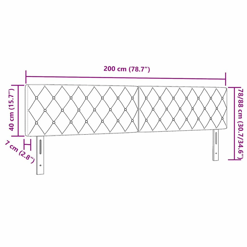 LED Headboard with LED Strip Lights Dark blue 100 cm Velvet